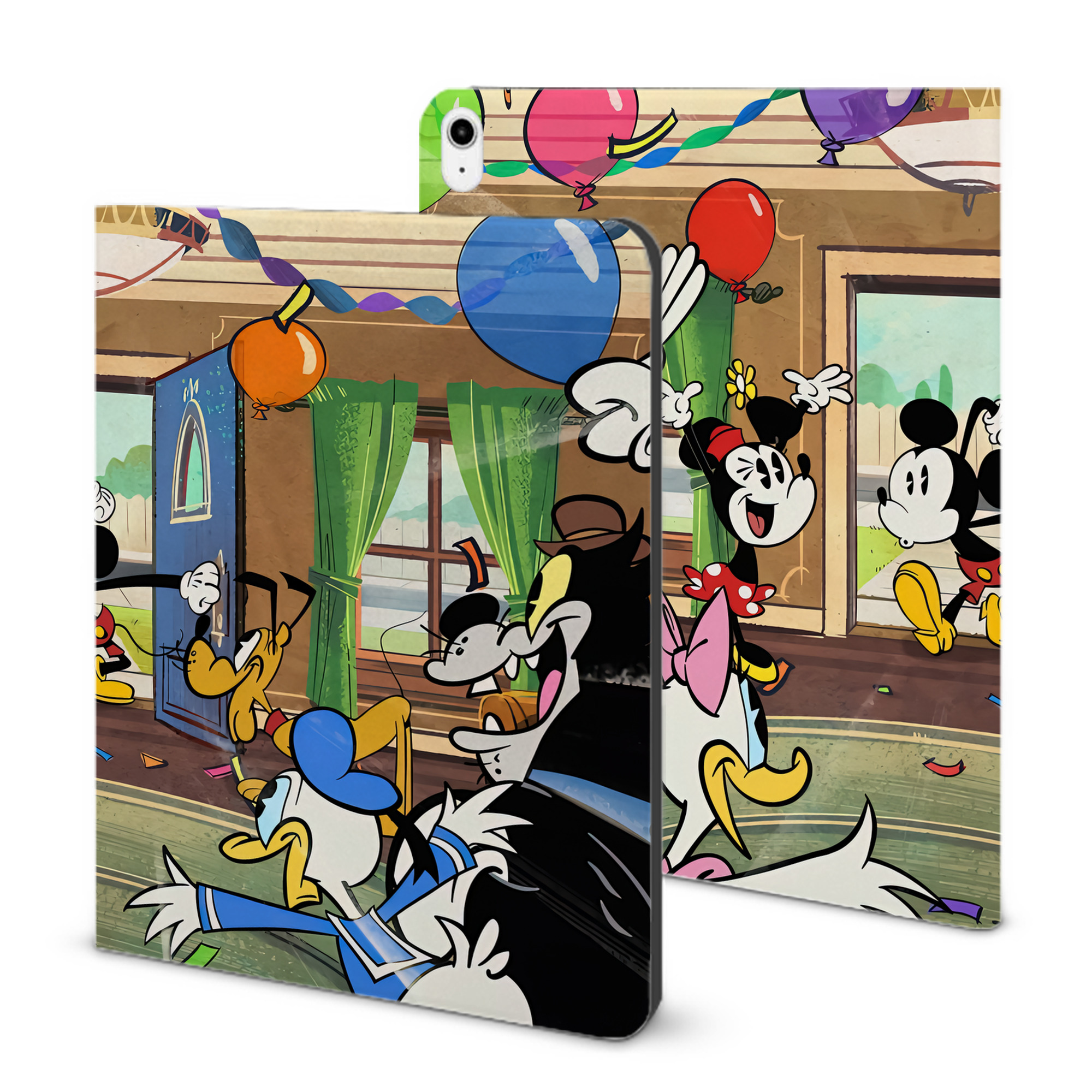 （画像用） ミッキーマウス Mickey Mouse IPadケース ペンホルダー付き ブックスタイルデザイン